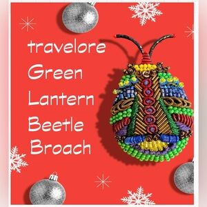 trovelore Green Lantern Beetle Brooch